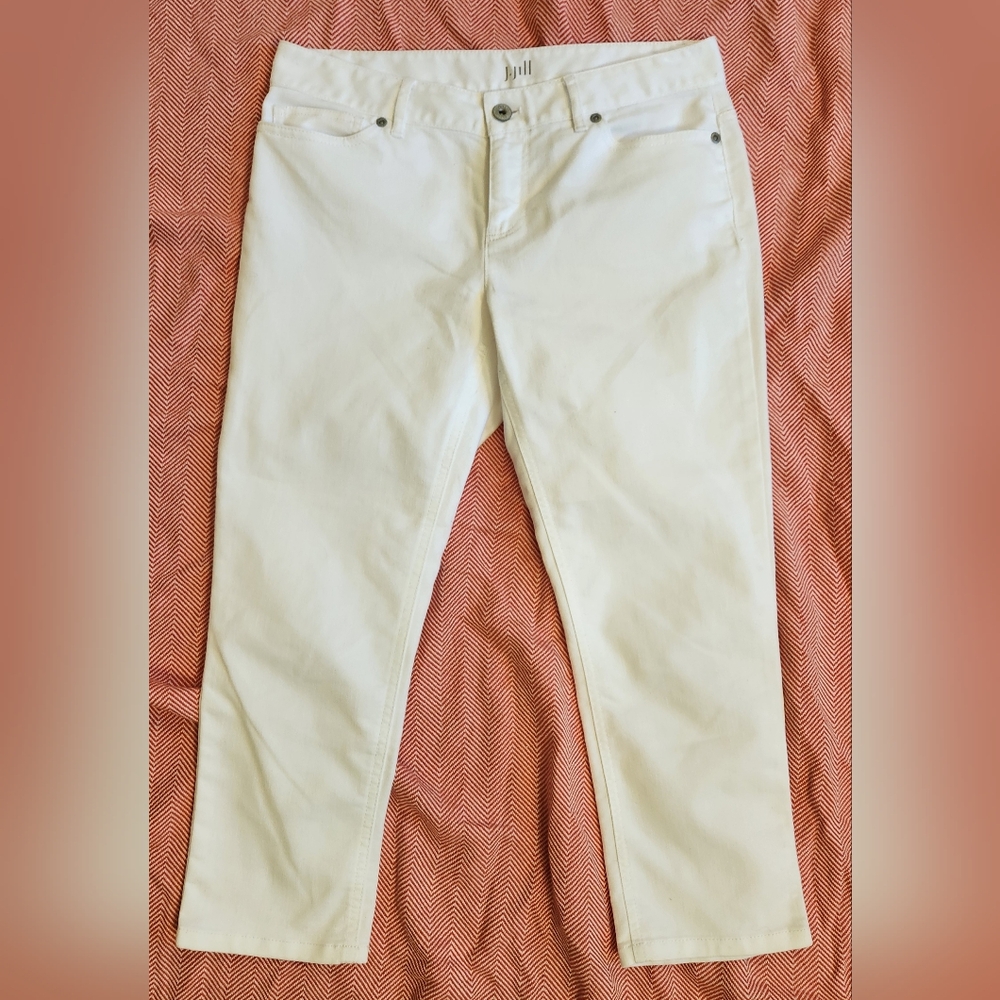 J. Jill authentic fit crop pant white size 4 petite